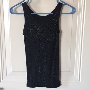Black embellished tank